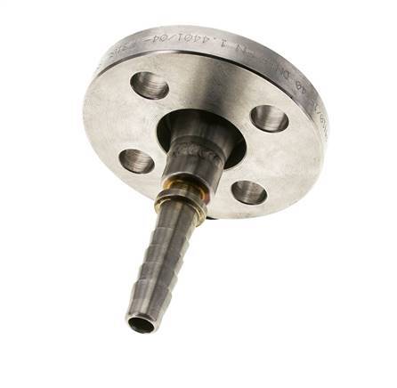 Pilier de tuyau 13x25 mm en acier inoxydable 1.4401 avec bride tournante PN 10/16/25/40 DIN EN 14423 / DIN 2826