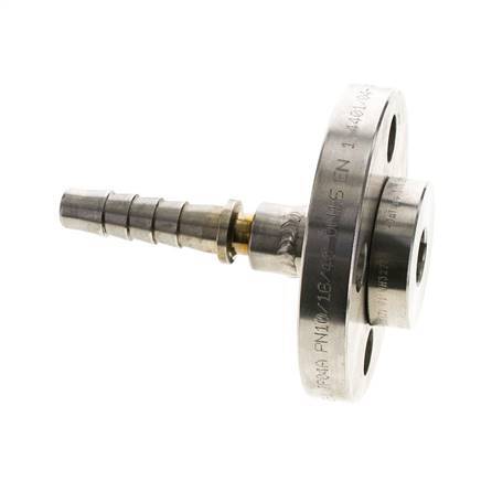 Pilier de tuyau 13x25 mm en acier inoxydable 1.4401 avec bride tournante PN 10/16/25/40 DIN EN 14423 / DIN 2826