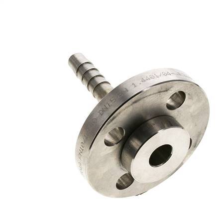 Pilier de tuyau 13x25 mm en acier inoxydable 1.4401 avec bride tournante PN 10/16/25/40 DIN EN 14423 / DIN 2826