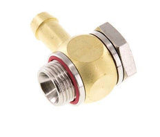 Coude de tuyau en laiton de 9 mm (3/8'') et G3/8'' avec filets mâles rotatifs en elastomère