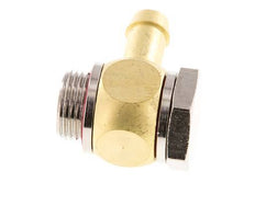 Coude de tuyau en laiton de 9 mm (3/8'') et G3/8'' avec filets mâles rotatifs en elastomère