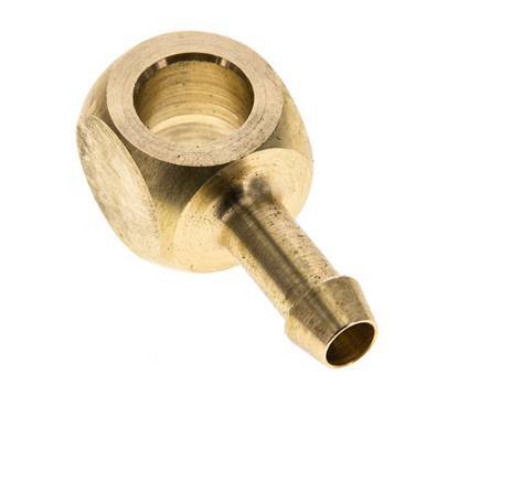 Raccord banjo en laiton 6 mm (1/4'') et G1/8'' avec embout pour tuyau [2 pièces].