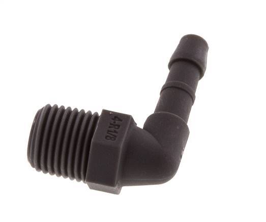 4 mm & R1/8'' PA 6 Elbow Hose Barb with Male Threads [20 Pieces]