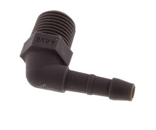Embout coude PA 6 de 4 mm et R1/8'' avec filetage mâle [20 pièces].