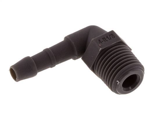 Embout coude PA 6 de 4 mm et R1/8'' avec filetage mâle [20 pièces].