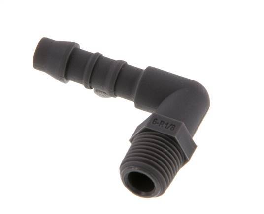 Raccordement pour tuyau flexible 6 mm (1/4'') et R1/8'' PA 6 avec filetage mâle [10 pièces].