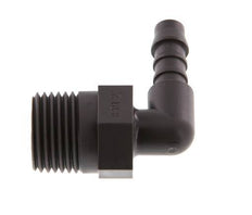 Embout de tuyau flexible coude PA 6 de 8 mm (5/16'') et R1/2'' avec filetage mâle [5 pièces].