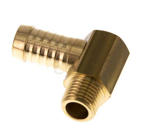 Raccord coude en laiton de 13 mm (1/2'') et M14x1,5 (conique) avec filetage mâle pour tuyau flexible