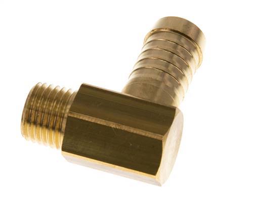 Raccord coude en laiton de 13 mm (1/2'') et M14x1,5 (conique) avec filetage mâle pour tuyau flexible