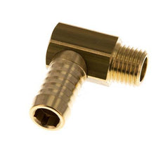 Raccord coude en laiton de 13 mm (1/2'') et M14x1,5 (conique) avec filetage mâle pour tuyau flexible