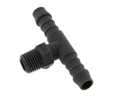 Embout pour tuyau flexible 9 mm (3/8'') et R1/4'' PA 6 Tee avec filetage mâle [10 pièces].