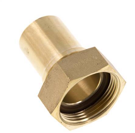 32 mm (1-1/4'') & G1-1/4'' Brass Hose Barb Union Nut Flat Sealing Polyurethane Safety collars EN 14420-5 (DIN 2817)