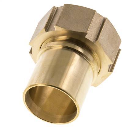 38 mm (1-1/2'') & G1-1/2'' Brass Hose Barb Union Nut Flat Sealing Polyurethane Safety collars EN 14420-5 (DIN 2817)