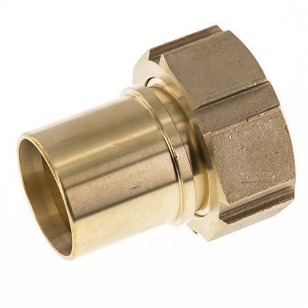 38 mm (1-1/2'') & G1-1/2'' Brass Hose Barb Union Nut Flat Sealing Polyurethane Safety collars EN 14420-5 (DIN 2817)