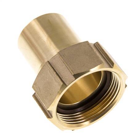 38 mm (1-1/2'') & G1-1/2'' Brass Hose Barb Union Nut Flat Sealing Polyurethane Safety collars EN 14420-5 (DIN 2817)