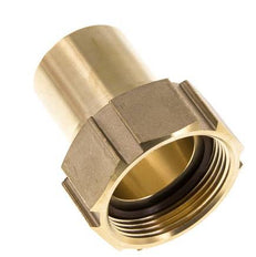38 mm (1-1/2'') & G1-1/2'' Brass Hose Barb Union Nut Flat Sealing Polyurethane Safety collars EN 14420-5 (DIN 2817)