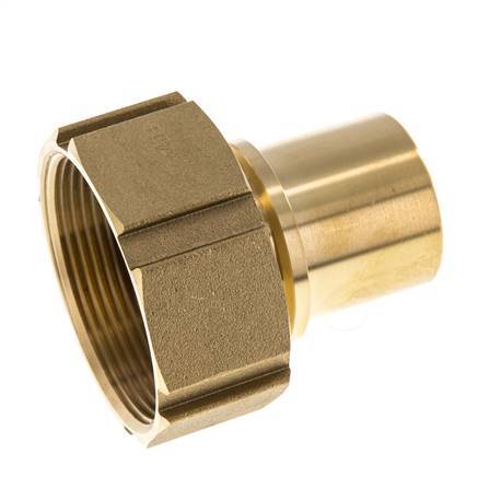 38 mm (1-1/2'') & G2'' Brass Hose Barb Union Nut Flat Sealing Polyurethane Safety collars EN 14420-5 (DIN 2817)