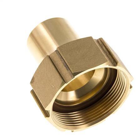 38 mm (1-1/2'') & G2'' Brass Hose Barb Union Nut Flat Sealing Polyurethane Safety collars EN 14420-5 (DIN 2817)