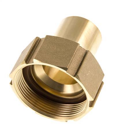 38 mm (1-1/2'') & G2'' Brass Hose Barb Union Nut Flat Sealing Polyurethane Safety collars EN 14420-5 (DIN 2817)