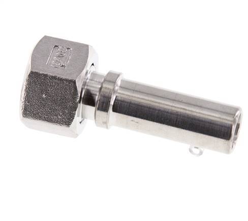 13 mm (1/2'') & G1/2'' Acier inoxydable 1.4401 Barre de tuyau Écrou-union Joint plat PTFE Colliers de securite EN 14420-5 (DIN 2817)