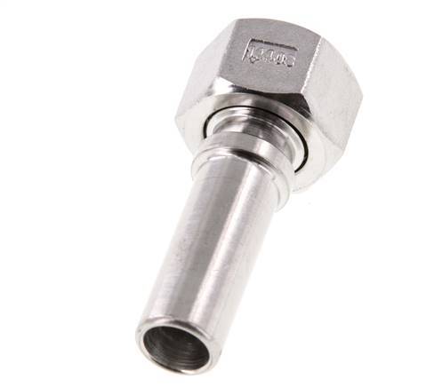 13 mm (1/2'') & G1/2'' Acier inoxydable 1.4401 Barre de tuyau Écrou-union Joint plat PTFE Colliers de securite EN 14420-5 (DIN 2817)
