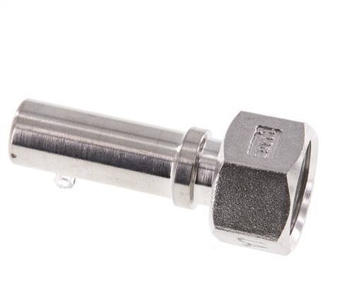 13 mm (1/2'') & G1/2'' Acier inoxydable 1.4401 Barre de tuyau Écrou-union Joint plat PTFE Colliers de securite EN 14420-5 (DIN 2817)