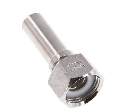 13 mm (1/2'') & G1/2'' Acier inoxydable 1.4401 Barre de tuyau Écrou-union Joint plat PTFE Colliers de securite EN 14420-5 (DIN 2817)