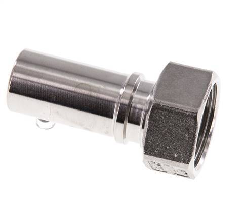 19 mm (3/4'') & G3/4'' Acier inoxydable 1.4401 Barre de tuyau Écrou-union Joint plat PTFE Colliers de securite EN 14420-5 (DIN 2817)