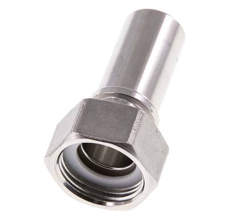 19 mm (3/4'') & G3/4'' Acier inoxydable 1.4401 Barre de tuyau Écrou-union Joint plat PTFE Colliers de securite EN 14420-5 (DIN 2817)
