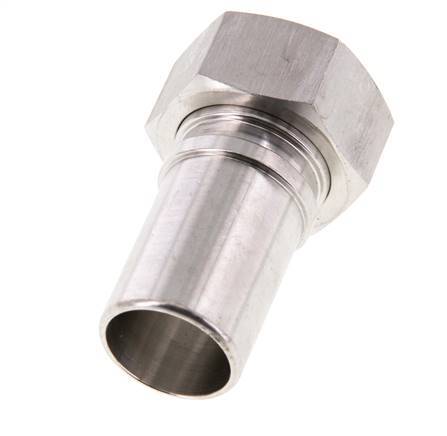 25 mm (1'') & G1'' Acier inoxydable 1.4401 Barre de tuyau Écrou-union Joint plat PTFE Colliers de securite EN 14420-5 (DIN 2817)