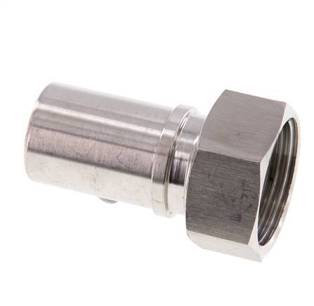25 mm (1'') & G1'' Acier inoxydable 1.4401 Barre de tuyau Écrou-union Joint plat PTFE Colliers de securite EN 14420-5 (DIN 2817)