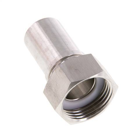 25 mm (1'') & G1'' Acier inoxydable 1.4401 Barre de tuyau Écrou-union Joint plat PTFE Colliers de securite EN 14420-5 (DIN 2817)