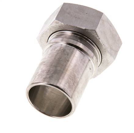 32 mm (1-1/4'') & G1-1/4'' Acier inoxydable 1.4401 Barre à tuyau Écrou-union Joint plat PTFE Colliers de securite EN 14420-5 (DIN 2817)