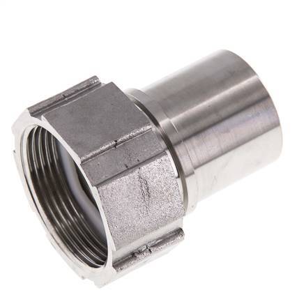 38 mm (1-1/2'') & G1-1/2'' Acier inoxydable 1.4401 Barb à tuyau Écrou-union Joint plat PTFE Colliers de securite EN 14420-5 (DIN 2817)