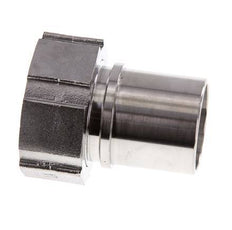 38 mm (1-1/2'') & G1-1/2'' Acier inoxydable 1.4401 Barb à tuyau Écrou-union Joint plat PTFE Colliers de securite EN 14420-5 (DIN 2817)
