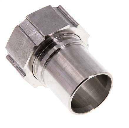 38 mm (1-1/2'') & G1-1/2'' Acier inoxydable 1.4401 Barb à tuyau Écrou-union Joint plat PTFE Colliers de securite EN 14420-5 (DIN 2817)
