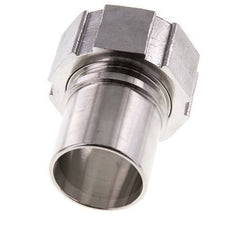 38 mm (1-1/2'') & G1-1/2'' Acier inoxydable 1.4401 Barb à tuyau Écrou-union Joint plat PTFE Colliers de securite EN 14420-5 (DIN 2817)