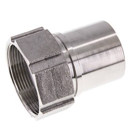 50 mm (2'') & G2'' Acier inoxydable 1.4401 Barb à tuyau Écrou-union Joint plat PTFE Colliers de securite EN 14420-5 (DIN 2817)