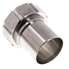 63 mm (2-1/2'') & G2-1/2'' Acier inoxydable 1.4401 Barb à tuyau Écrou-union Joint plat PTFE Colliers de securite EN 14420-5 (DIN 2817)