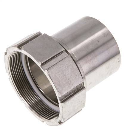 75 mm (3'') & G3'' Acier inoxydable 1.4401 Barre de tuyau Écrou-union Joint plat PTFE Colliers de securite EN 14420-5 (DIN 2817)