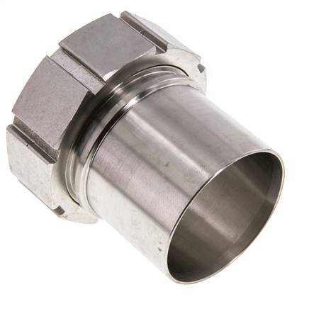 75 mm (3'') & G3'' Acier inoxydable 1.4401 Barre de tuyau Écrou-union Joint plat PTFE Colliers de securite EN 14420-5 (DIN 2817)