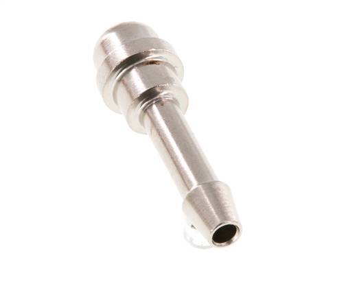 4 mm nickel plated Brass Hose Barb without Union Nut (G1/8'') 11mm [5 Pieces]