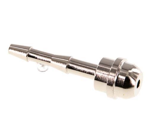 Embout de tuyau en laiton nickelé de 4 mm sans écrou d'accouplement (G3/8'') 14.5mm [2 Pièces].
