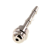 Embout de tuyau en laiton nickelé de 4 mm sans écrou d'accouplement (G3/8'') 14.5mm [2 Pièces].