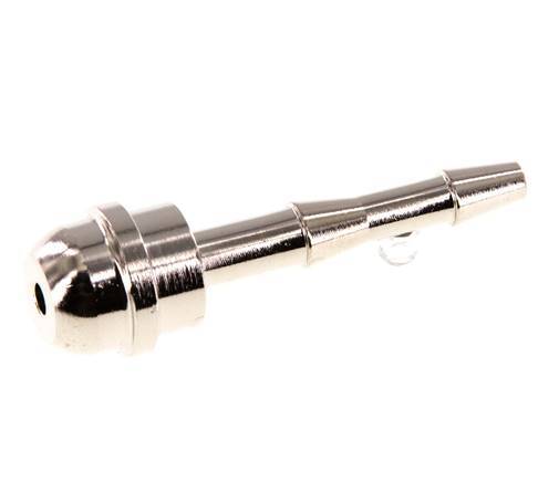 Embout de tuyau en laiton nickelé de 4 mm sans écrou d'accouplement (G3/8'') 14.5mm [2 Pièces].
