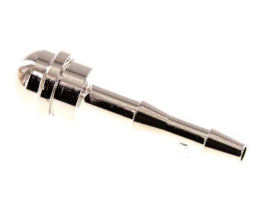 Embout de tuyau en laiton nickelé de 4 mm sans écrou d'accouplement (G3/8'') 14.5mm [2 Pièces].