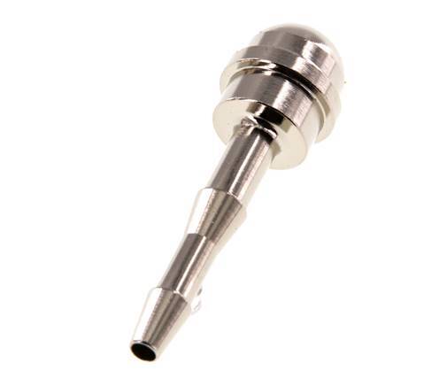 Embout de tuyau en laiton nickelé de 4 mm sans écrou d'accouplement (G3/8'') 14.5mm [2 Pièces].