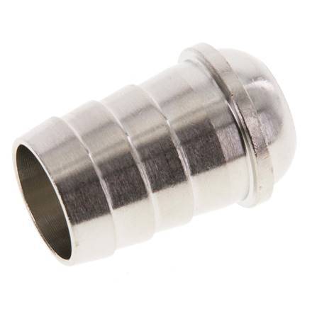 Embout de tuyau en laiton nickelé de 19 mm (3/4'') sans écrou d'accouplement (G3/4'') 13.5mm [2 Pièces].