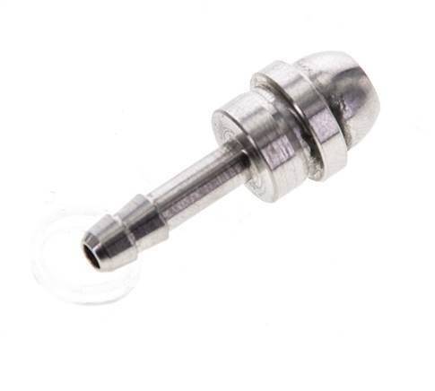 Raccord cannelé en acier inoxydable de 4 mm sans écrou-raccord (G1/4'')