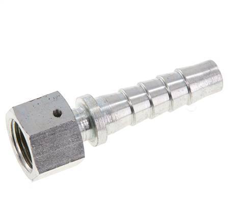 Pilier de tuyau en acier zingue 13x25 mm & G1/2'' avec ecrou-raccord DIN EN 14423 / DIN 2826